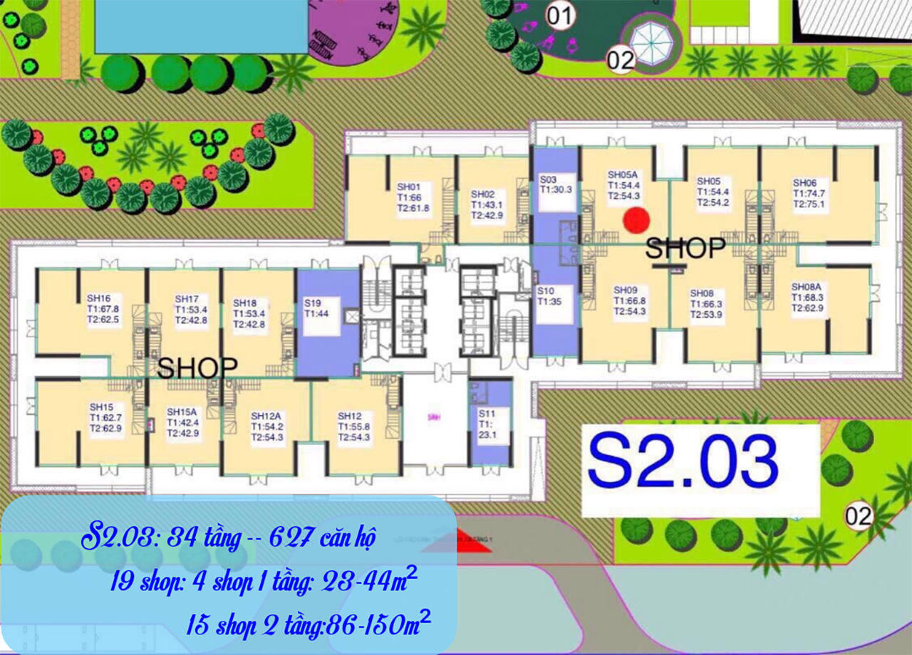 Giá bán Shophouse chân đế chung cư Vinhomes Smart City hấp dẫn
